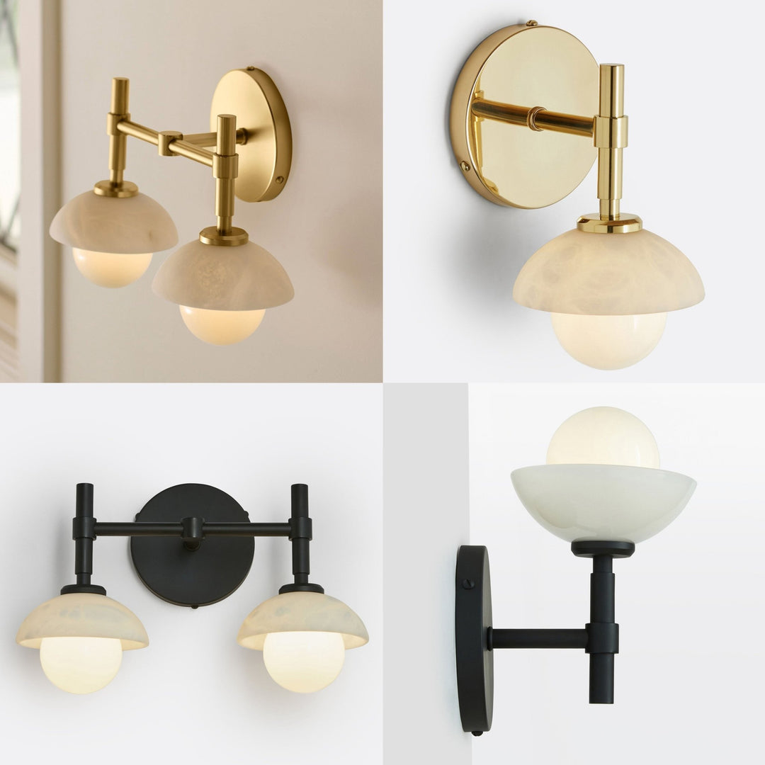 Milo Alabaster Double Wall Light - Vakkerlight