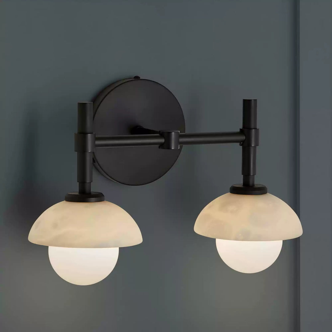 Milo Alabaster Double Wall Light - Vakkerlight