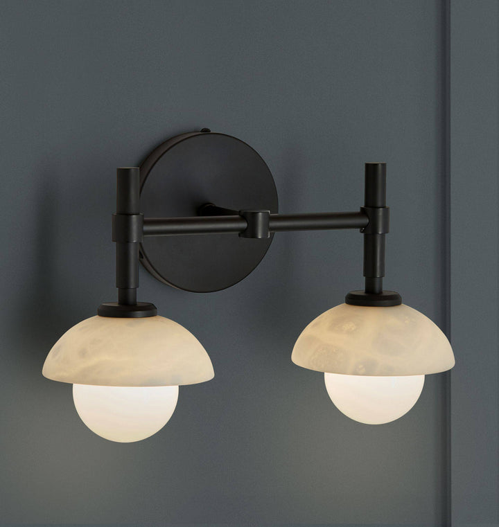 Milo Alabaster Double Wall Light - Vakkerlight