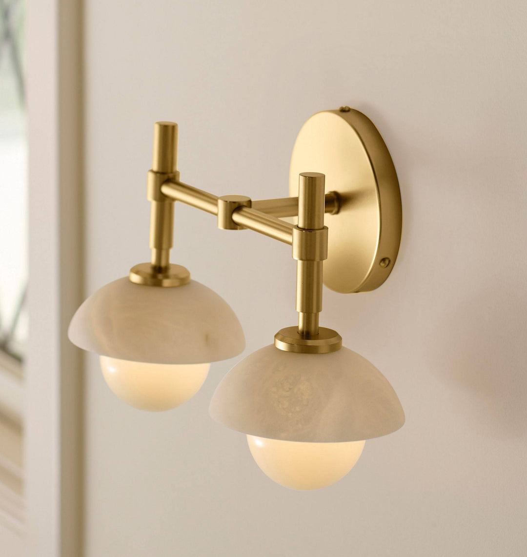 Milo Alabaster Double Wall Light - Vakkerlight