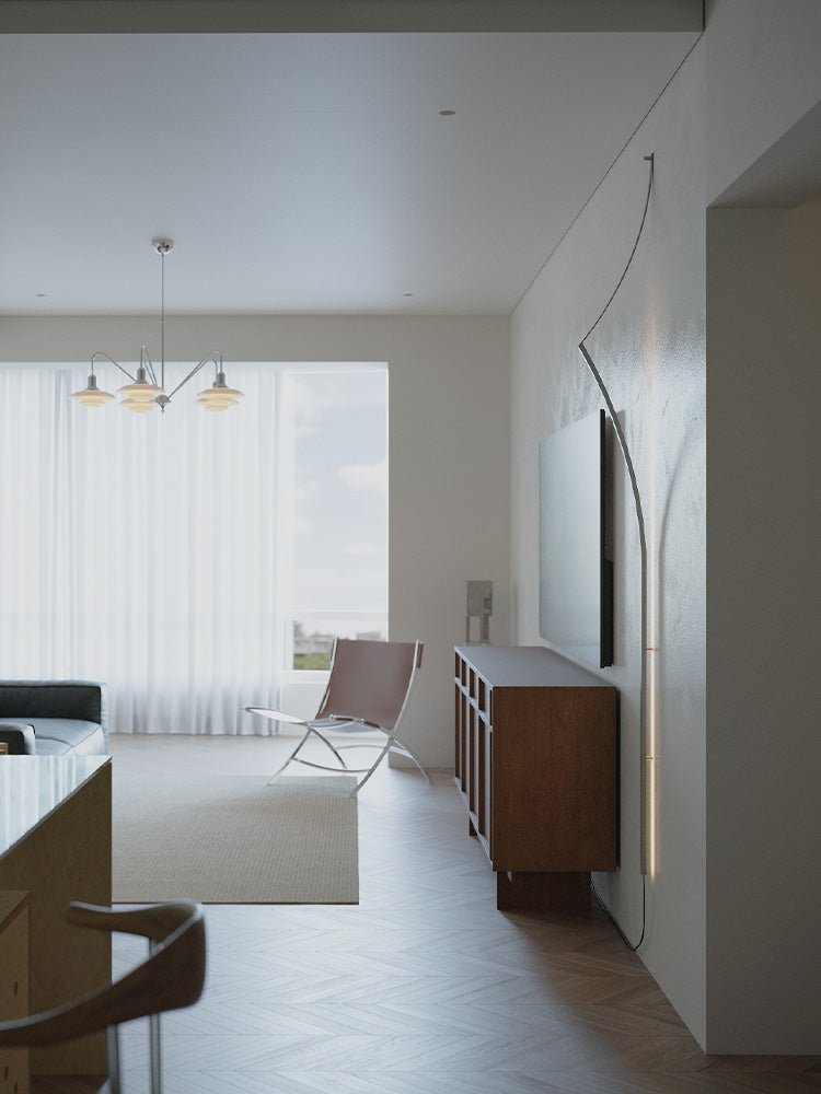 Minimalist Curving Ribbon LED Wall Sconce - Vakkerlight