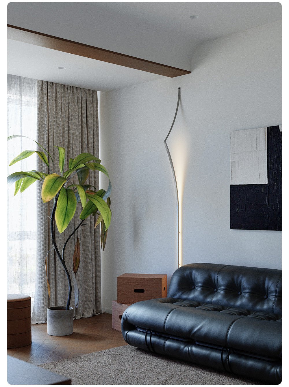 Minimalist Curving Ribbon LED Wall Sconce - Vakkerlight