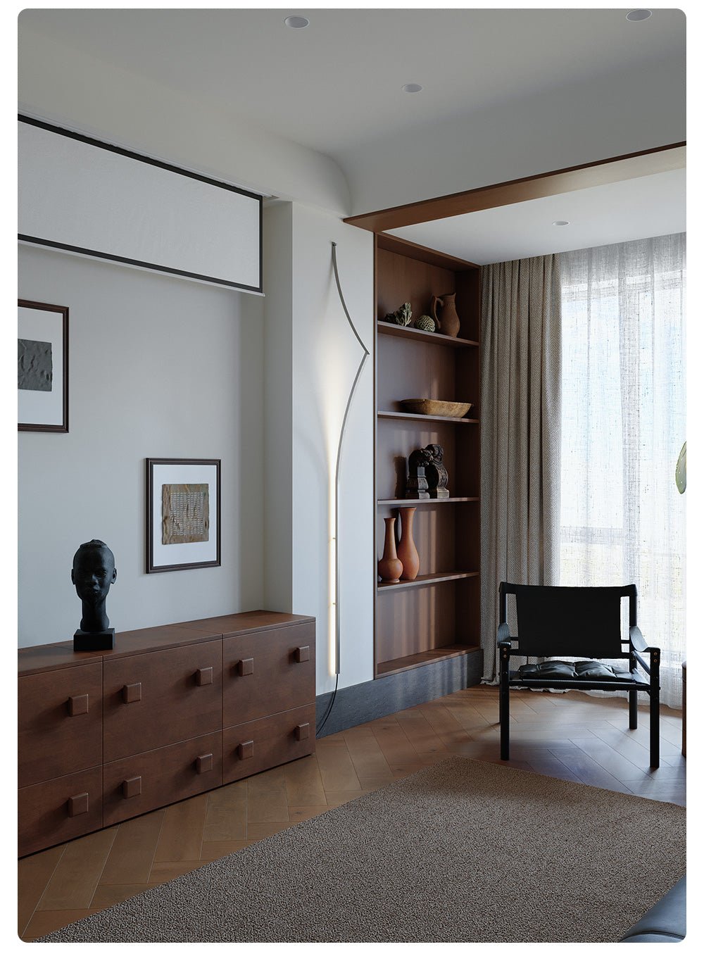 Minimalist Curving Ribbon LED Wall Sconce - Vakkerlight