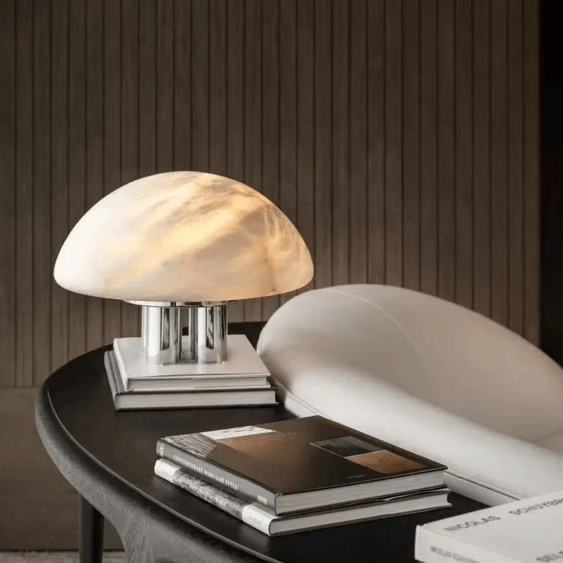Mira Alabaster Mushroom Table Lamp - Vakkerlight