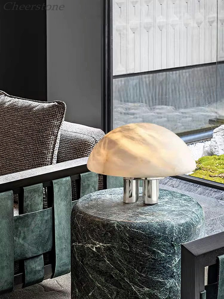 Mira Alabaster Mushroom Table Lamp - Vakkerlight