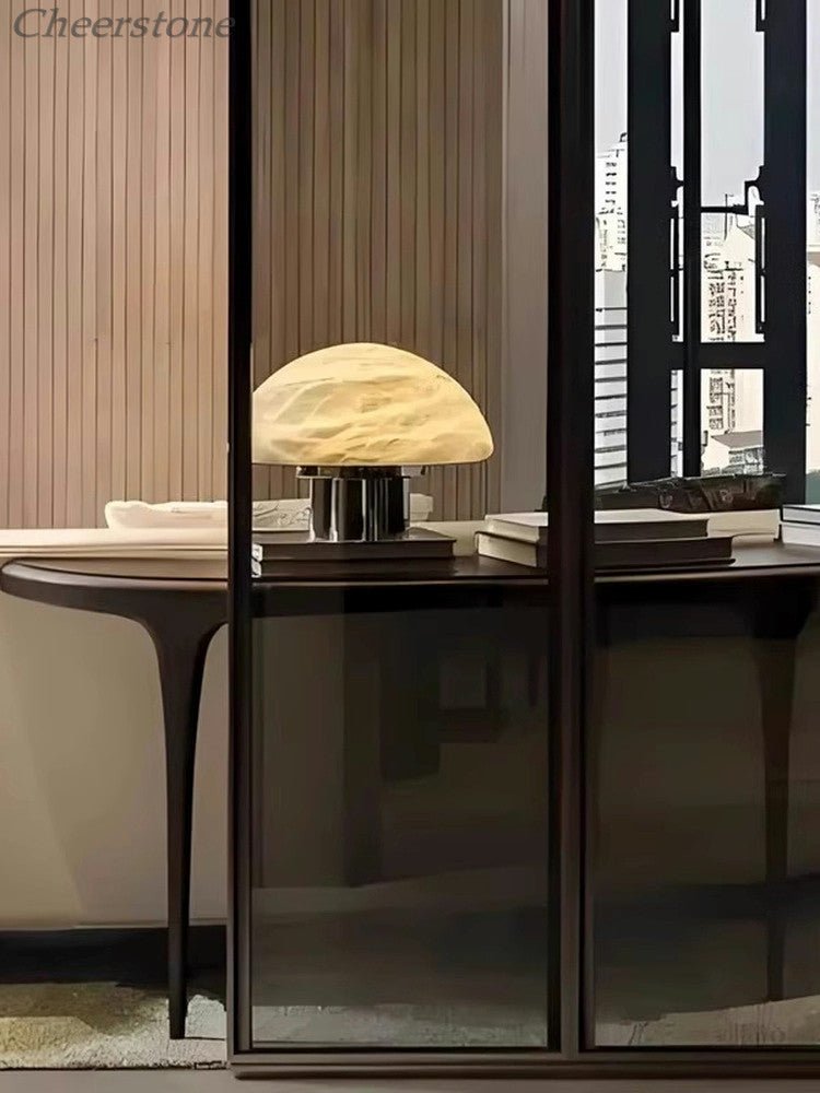 Mira Alabaster Mushroom Table Lamp - Vakkerlight