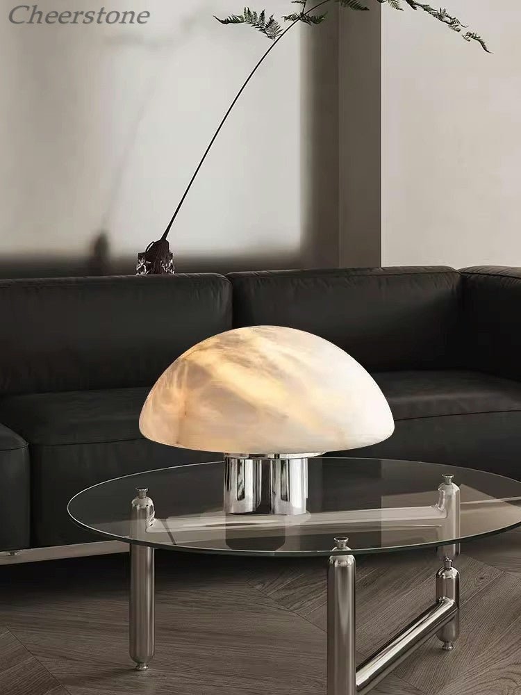 Mira Alabaster Mushroom Table Lamp - Vakkerlight