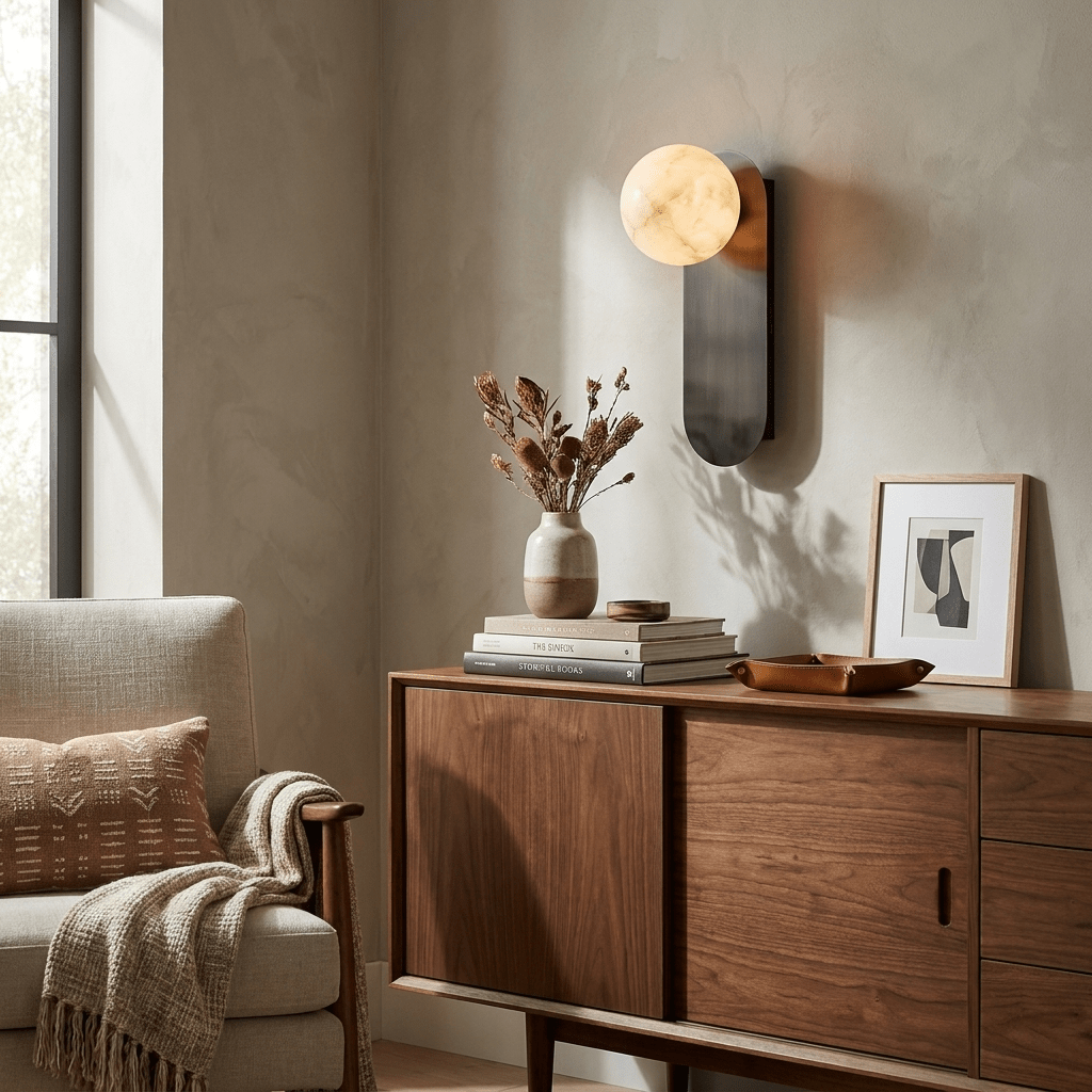 Mira Alabaster Globe Wall Sconce - Vakkerlight