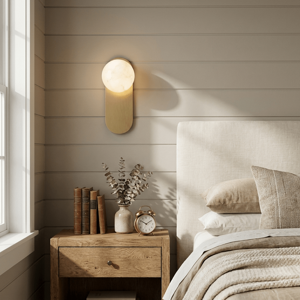 Mira Alabaster Globe Wall Sconce - Vakkerlight