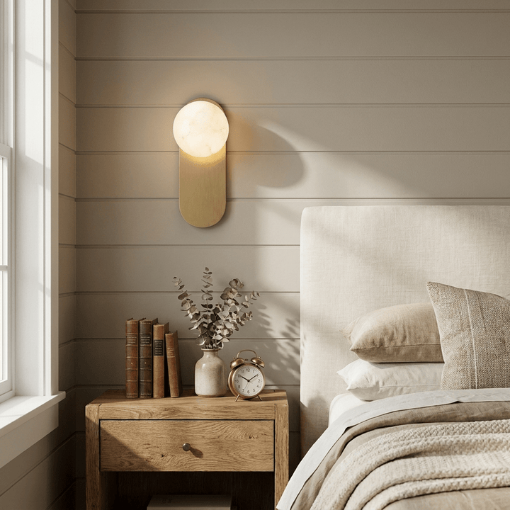 Mira Alabaster Globe Wall Sconce - Vakkerlight