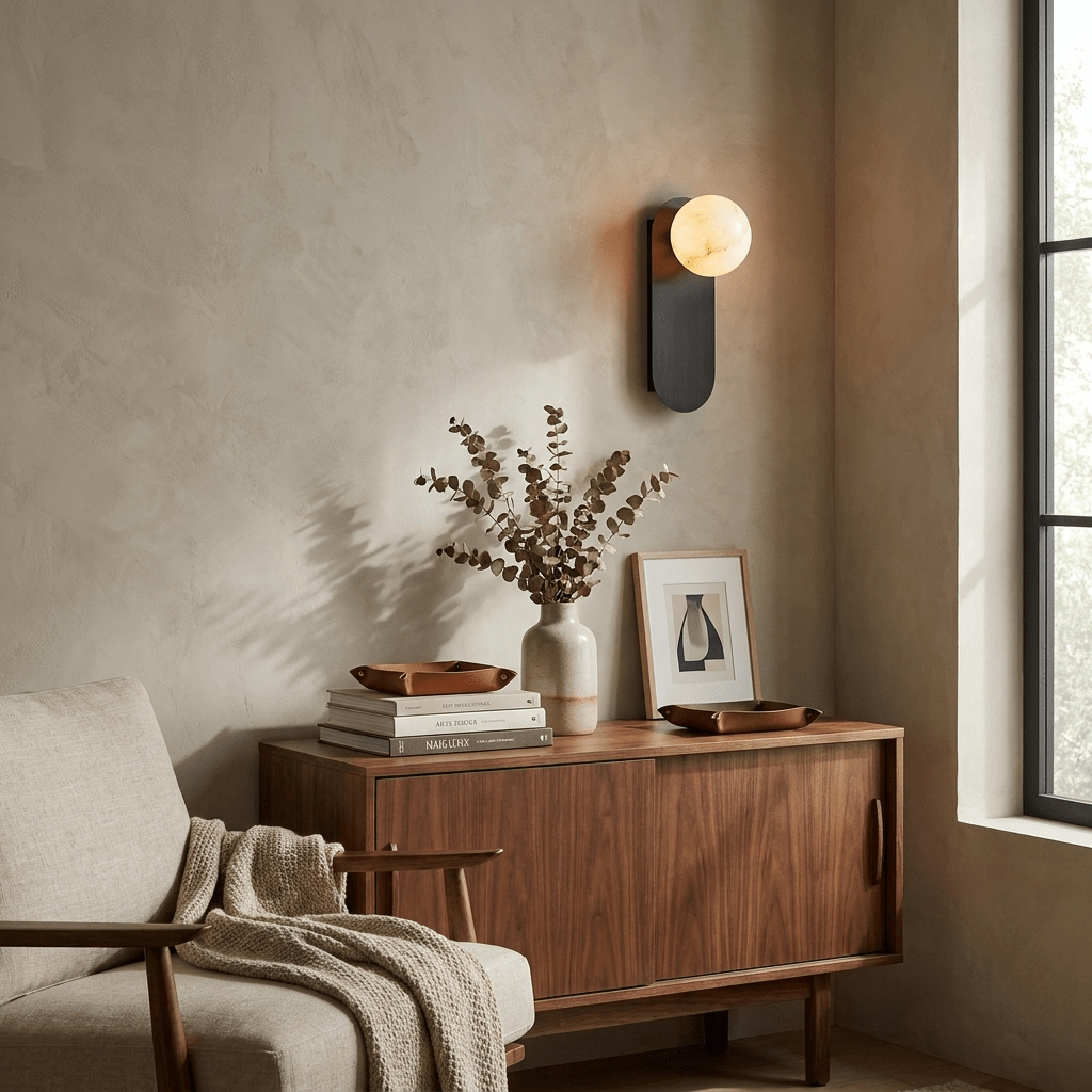 Mira Alabaster Globe Wall Sconce - Vakkerlight