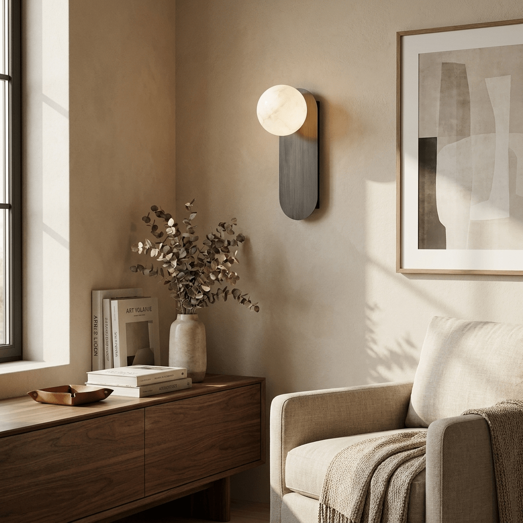 Mira Alabaster Globe Wall Sconce - Vakkerlight
