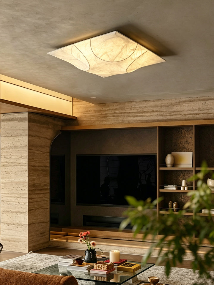 Mirelle Mulberry Silk Flush Mount - Vakkerlight
