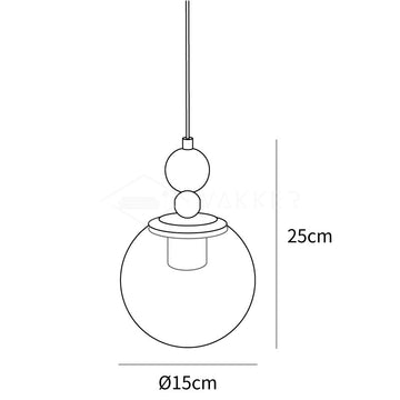 Mirrorball Pendant Light — Dimension drawings 1