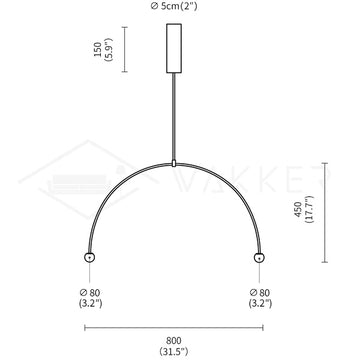 Mobile Chandelier — Dimension drawings 5