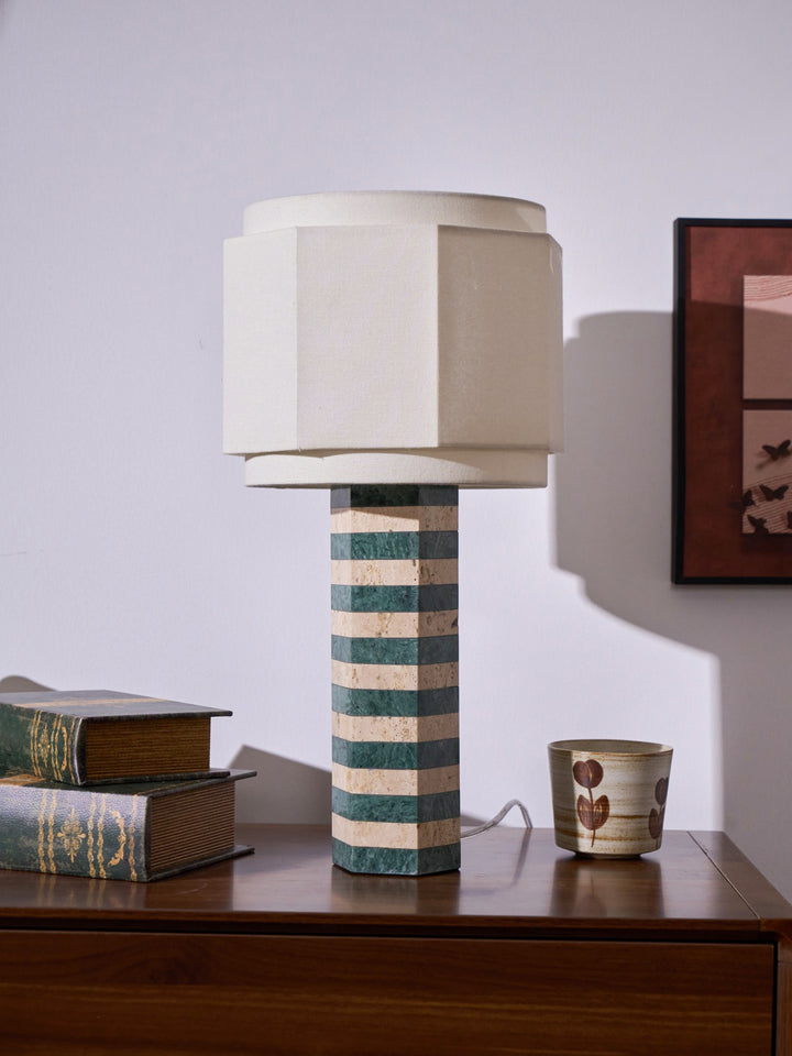 Modari Striped Stone Table Lamp - Vakkerlight