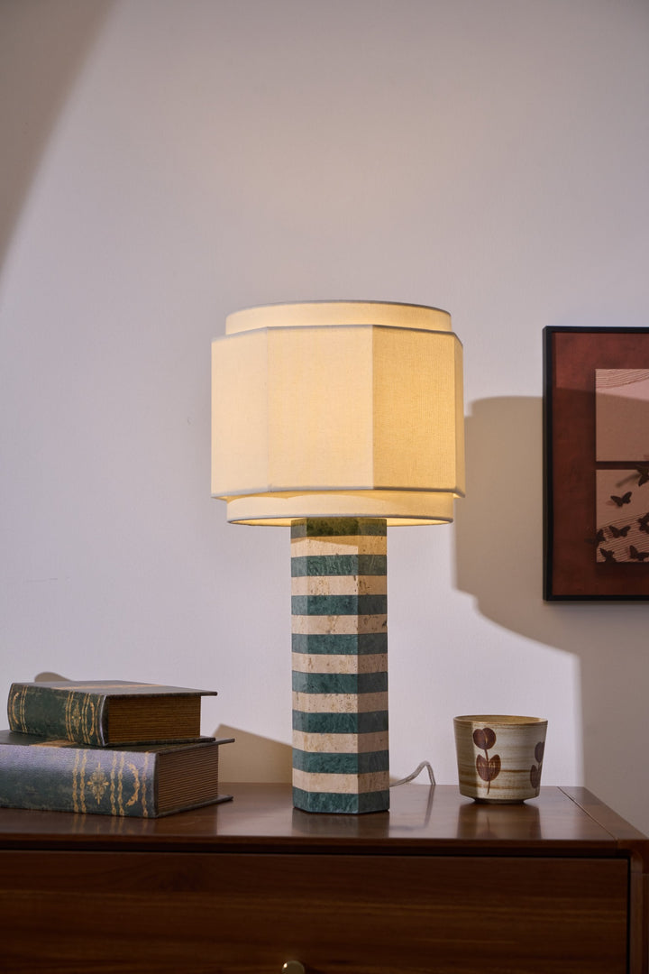 Modari Striped Stone Table Lamp - Vakkerlight