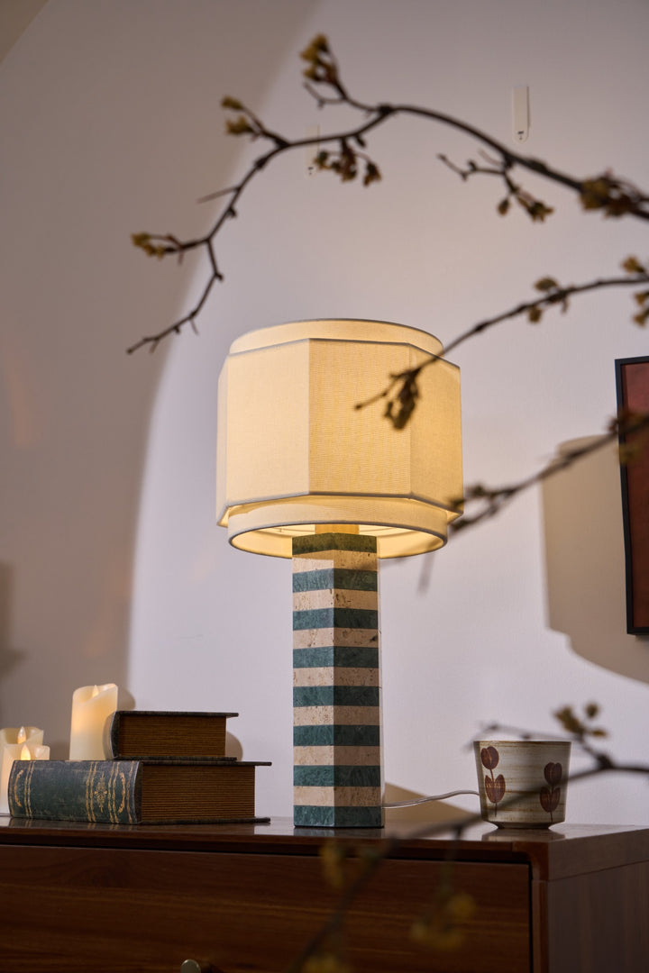 Modari Striped Stone Table Lamp - Vakkerlight