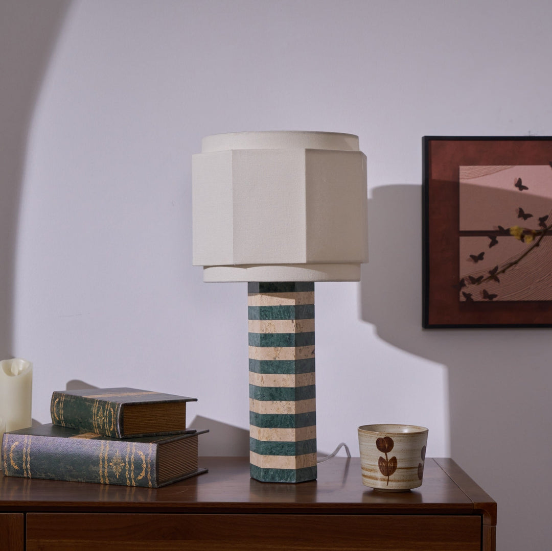 Modari Striped Stone Table Lamp - Vakkerlight