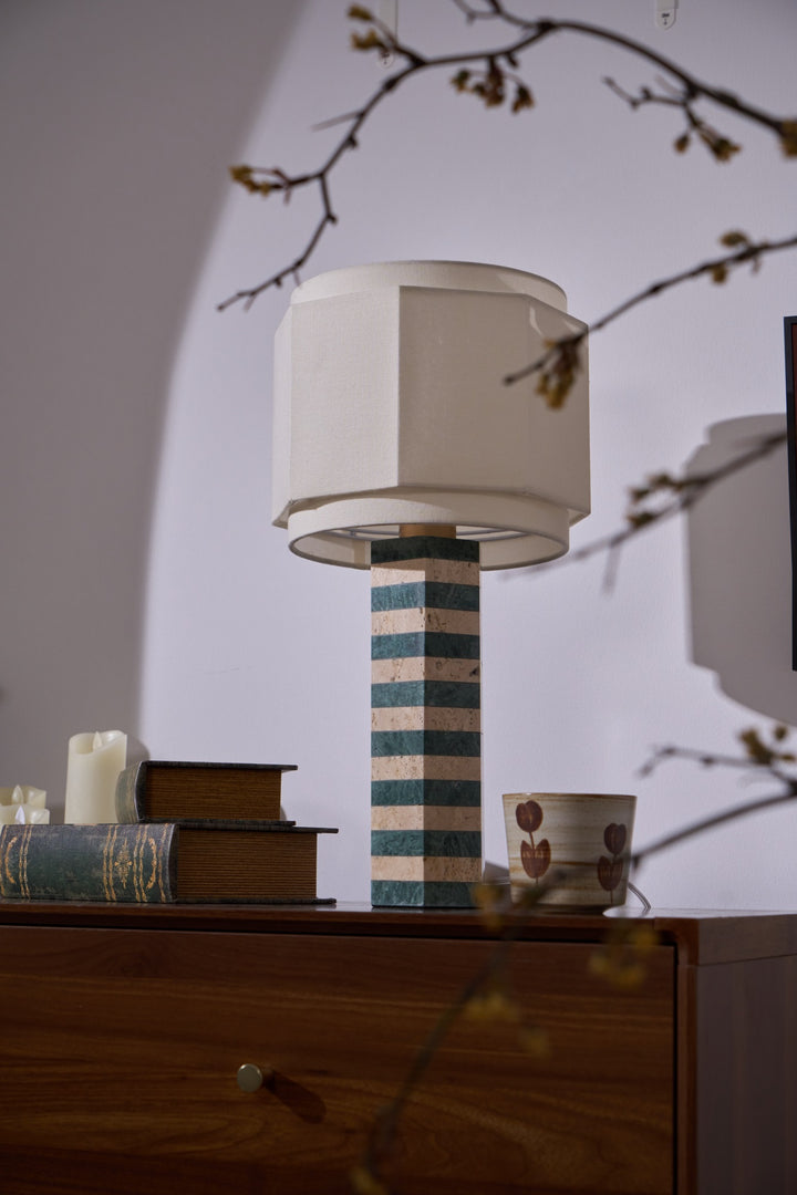 Modari Striped Stone Table Lamp - Vakkerlight