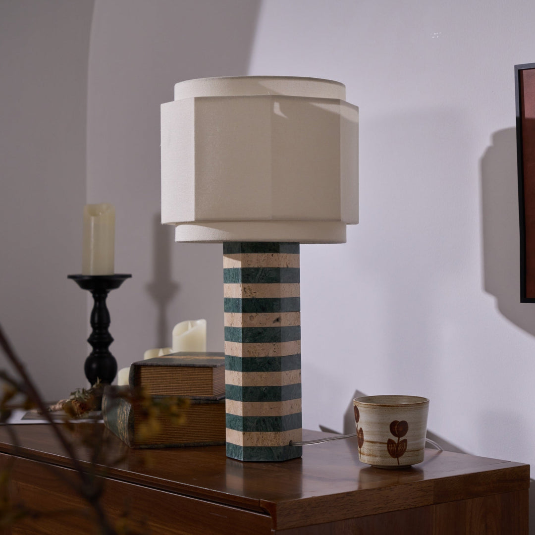 Modari Striped Stone Table Lamp - Vakkerlight