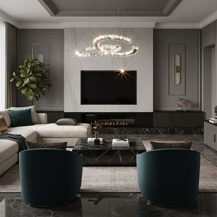 Modern Crystal Double C Chandelier - Vakkerlight