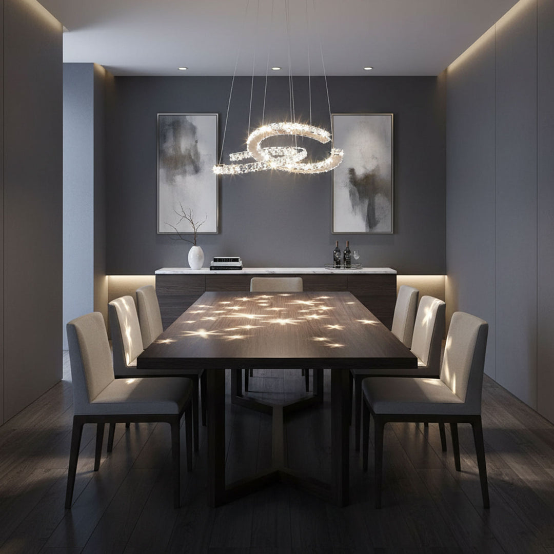 Modern Crystal Double C Chandelier - Vakkerlight