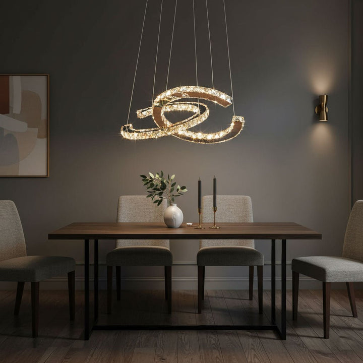 Modern Crystal Double C Chandelier - Vakkerlight