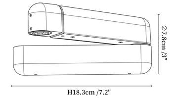 Modern LED Bedside Wall Lamp — Dimension drawings 1