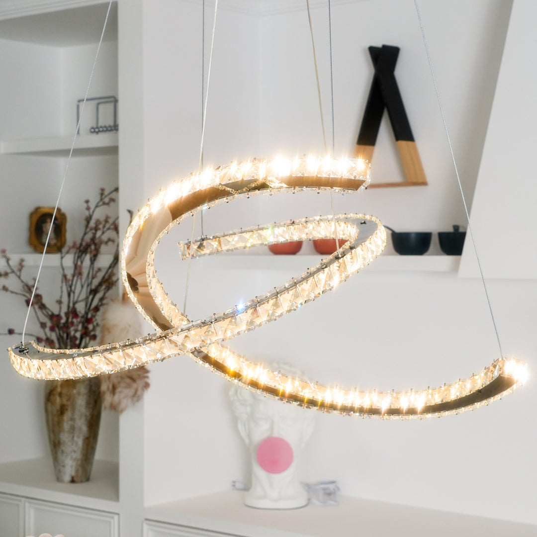 Modern Crystal Double C Chandelier - Vakkerlight