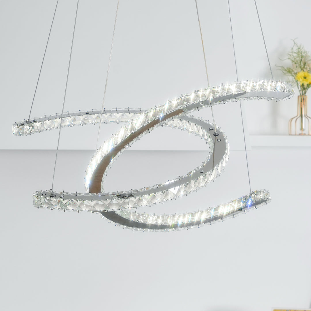 Modern Crystal Double C Chandelier - Vakkerlight