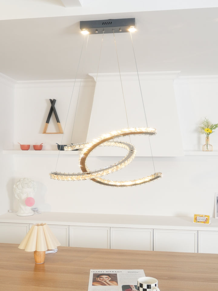 Modern Crystal Double C Chandelier - Vakkerlight