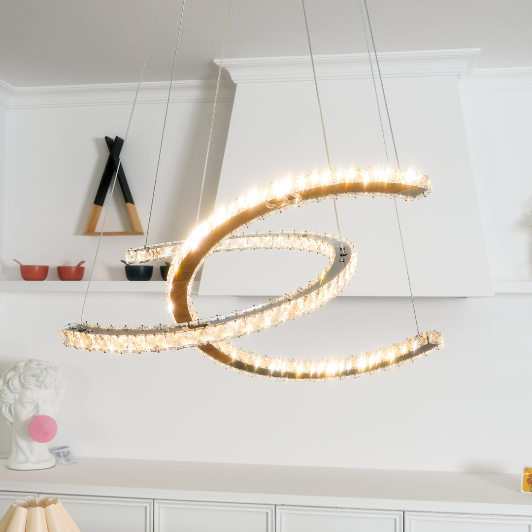 Modern Crystal Double C Chandelier - Vakkerlight