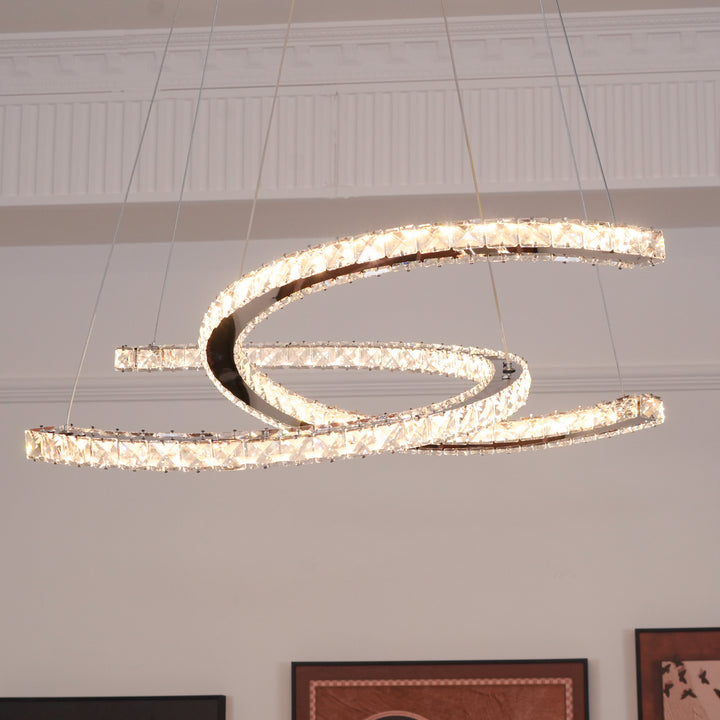 Modern Crystal Double C Chandelier - Vakkerlight