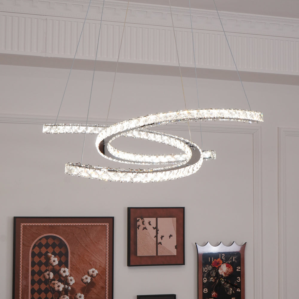 Modern Crystal Double C Chandelier - Vakkerlight