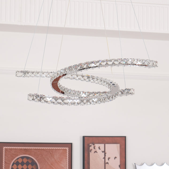 Modern Crystal Double C Chandelier - Vakkerlight