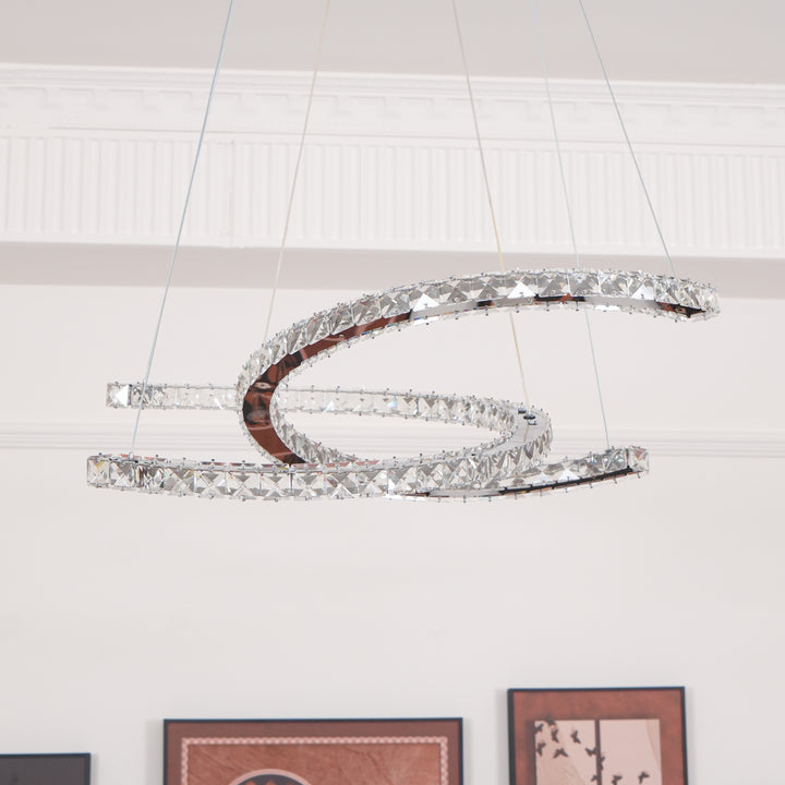 Modern Crystal Double C Chandelier - Vakkerlight