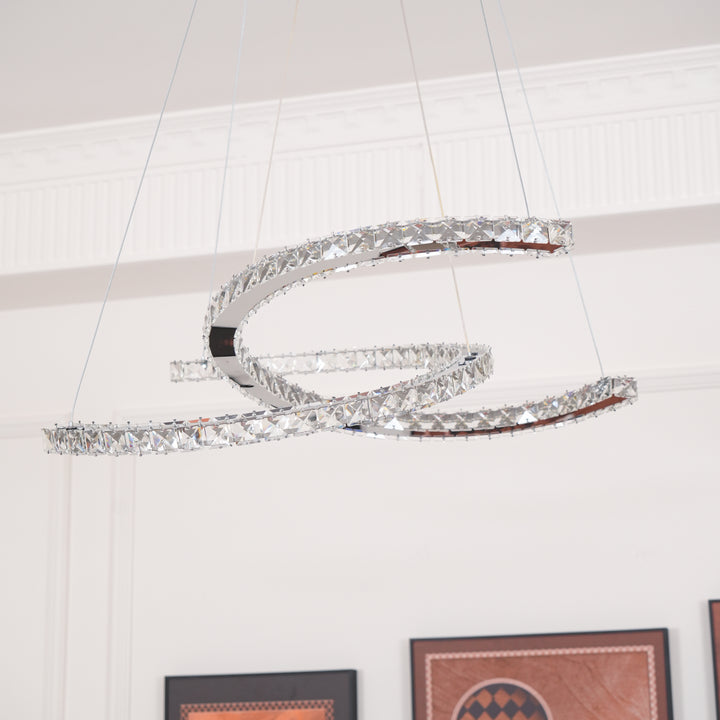 Modern Crystal Double C Chandelier - Vakkerlight