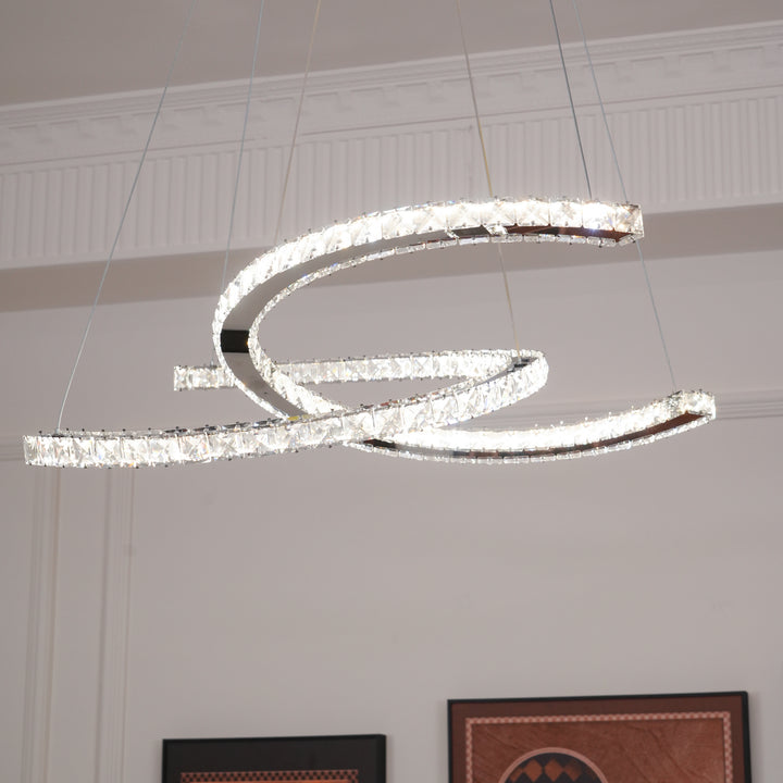 Modern Crystal Double C Chandelier - Vakkerlight