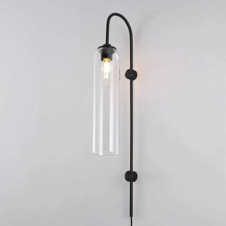 Moderne glazen plug-in wandlamp