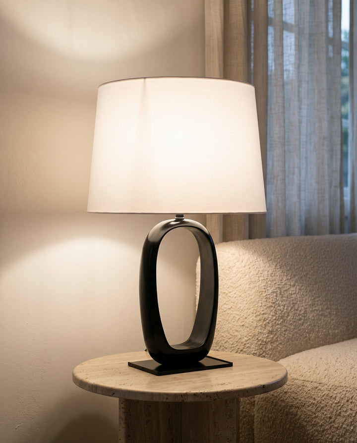 Modern Open Oval Table Lamp