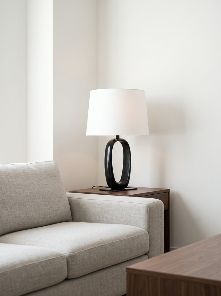 Modern Open Oval Table Lamp