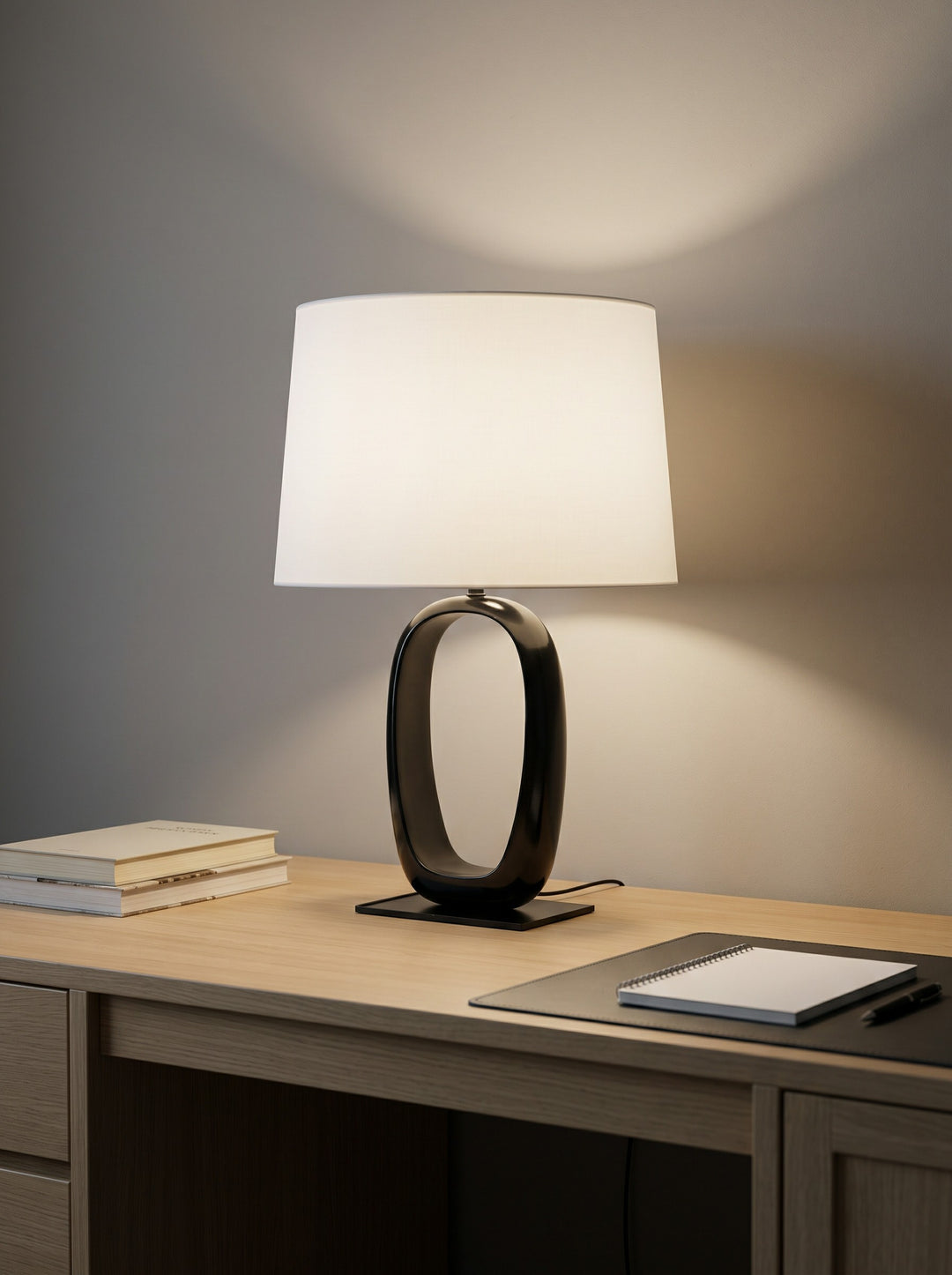 Modern Open Oval Table Lamp