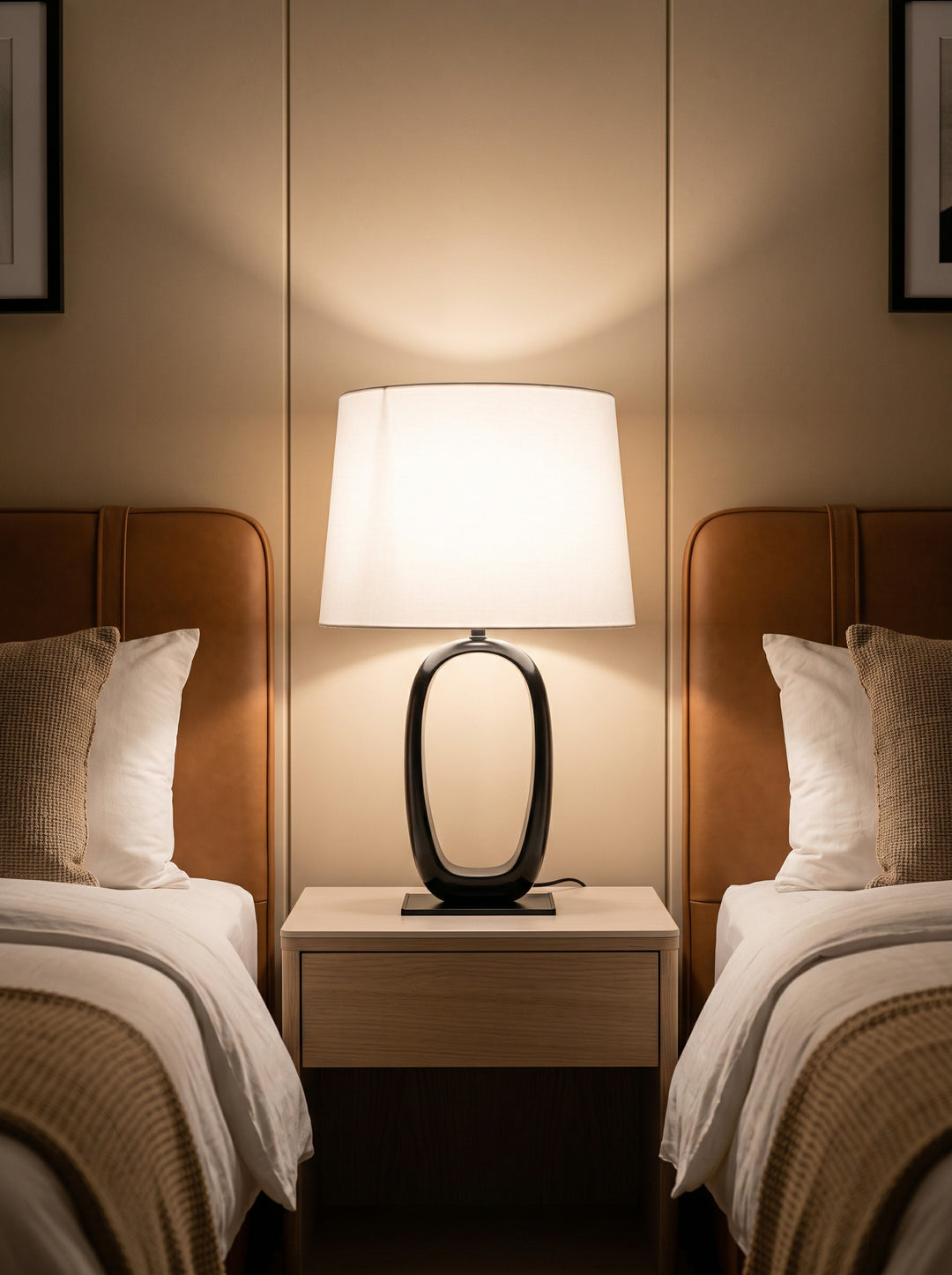 Modern Open Oval Table Lamp
