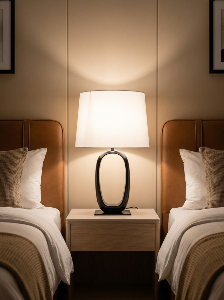 Modern Open Oval Table Lamp