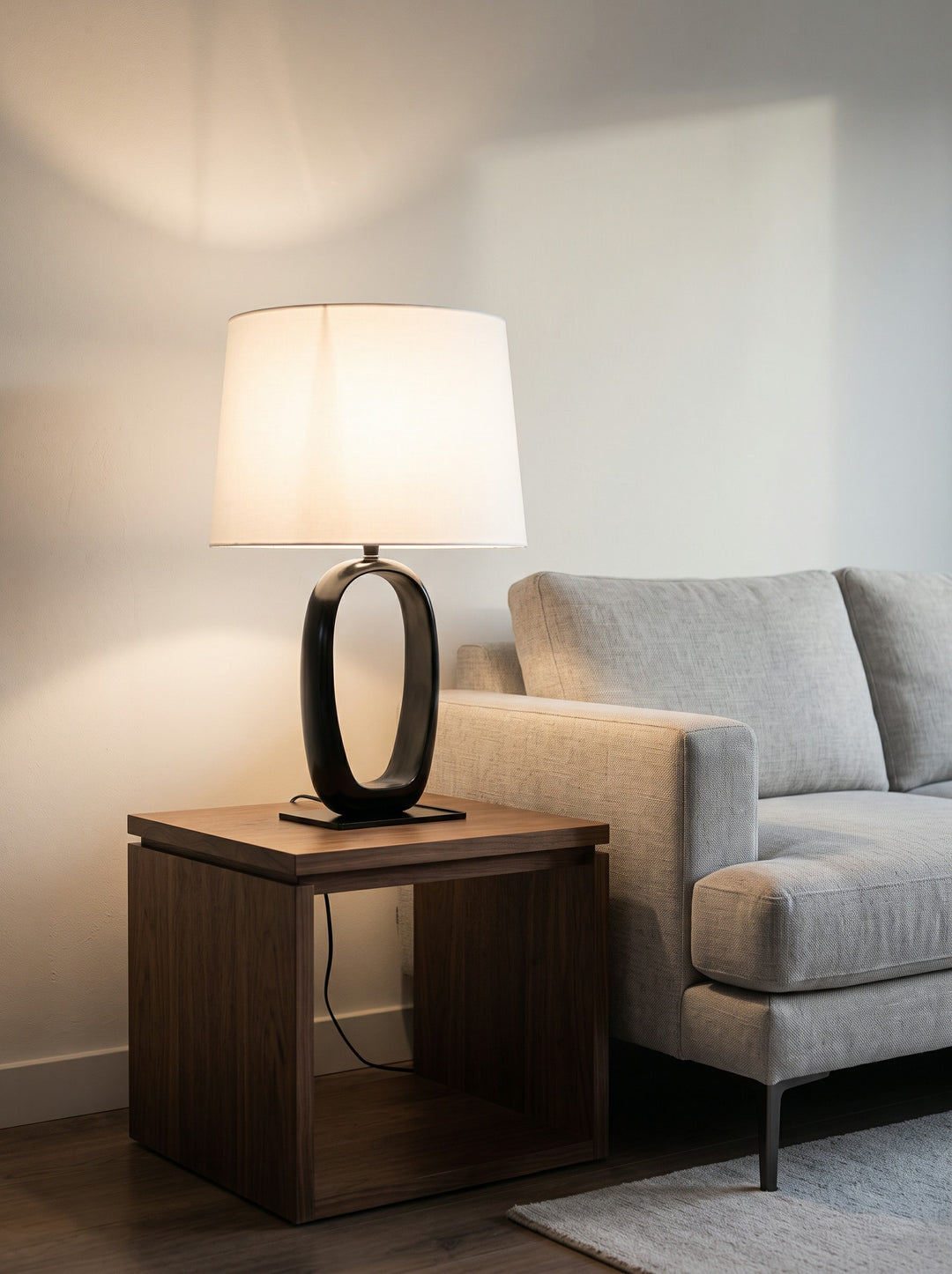Modern Open Oval Table Lamp