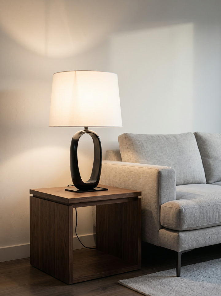 Modern Open Oval Table Lamp