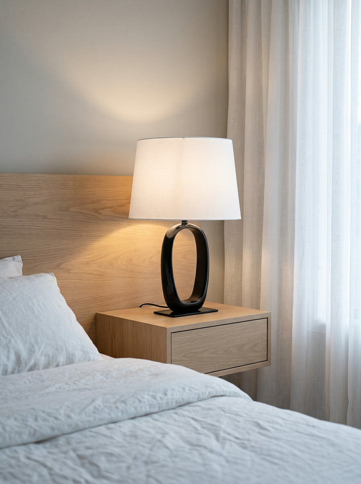 Modern Open Oval Table Lamp