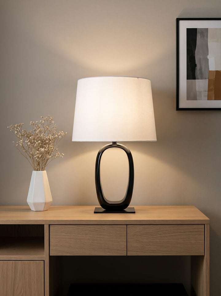 Modern Open Oval Table Lamp