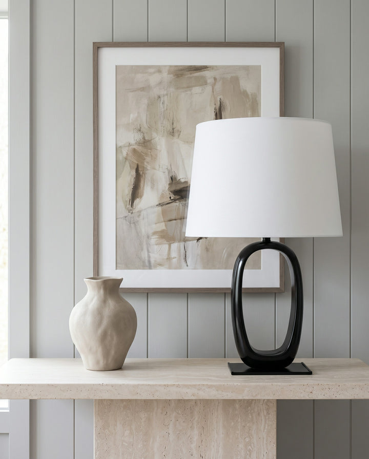 Modern Open Oval Table Lamp